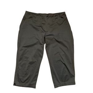 Patagonia Crop Capri Leggings Black Sz M Women’s Polyester Blend Drawstring